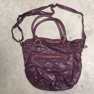 Mauve purse medium size faux leather